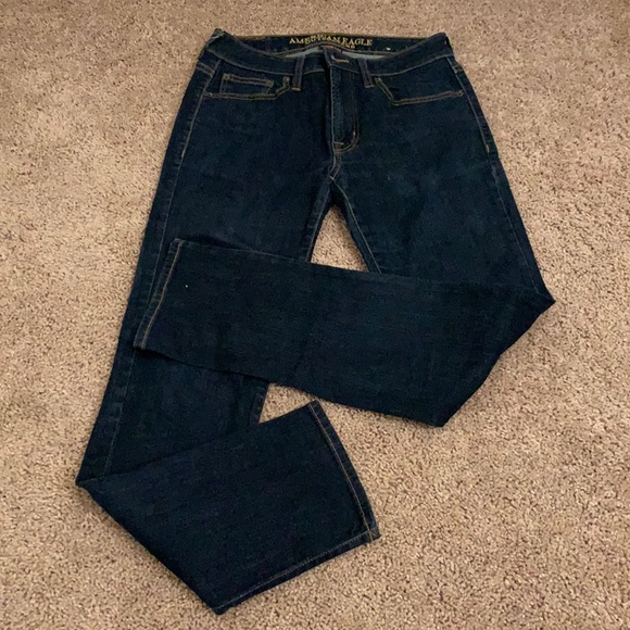 American Eagle Outfitters Other - American Eagle Slim Straight Jeans [30x32] Dark Blue extreme flex